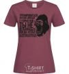 Women's T-shirt You'll stop when the gorilla gets tired burgundy фото