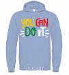 Men`s hoodie You can do it hand sky-blue фото