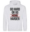 Men`s hoodie Go hard or go harder sport-grey фото