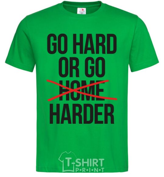 Men's T-Shirt Go hard or go harder kelly-green фото