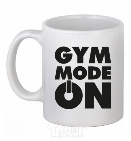 Ceramic mug Gym mode on White фото