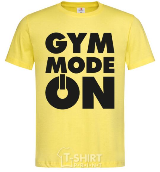 Men's T-Shirt Gym mode on cornsilk фото
