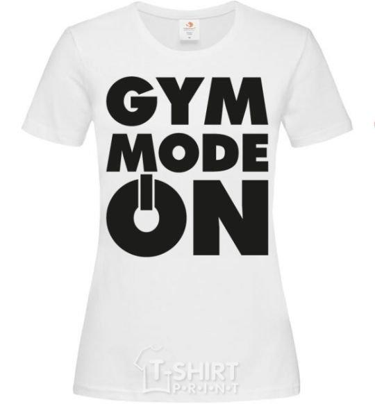 Женская футболка Gym mode on Белый фото