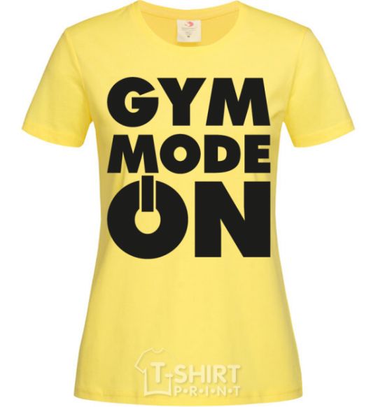 Женская футболка Gym mode on Лимонный фото
