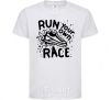 Детская футболка Run your own race Белый фото