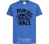 Kids T-shirt Run your own race royal-blue фото