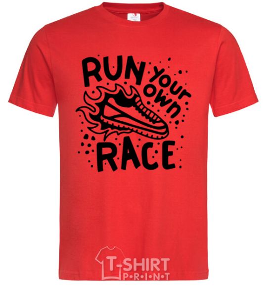 Men's T-Shirt Run your own race red фото