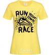Женская футболка Run your own race Лимонный фото