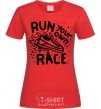 Women's T-shirt Run your own race red фото