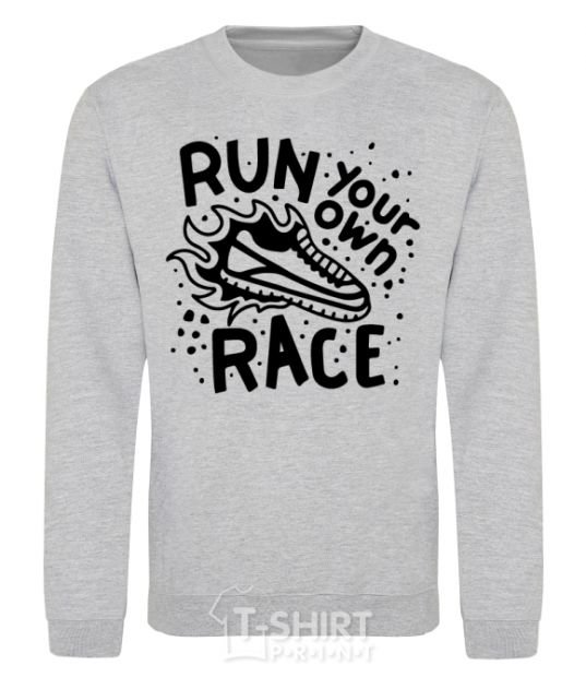 Sweatshirt Run your own race sport-grey фото