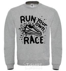 Sweatshirt Run your own race sport-grey фото