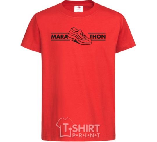 Kids T-shirt Marathon red фото