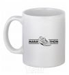 Ceramic mug Marathon White фото
