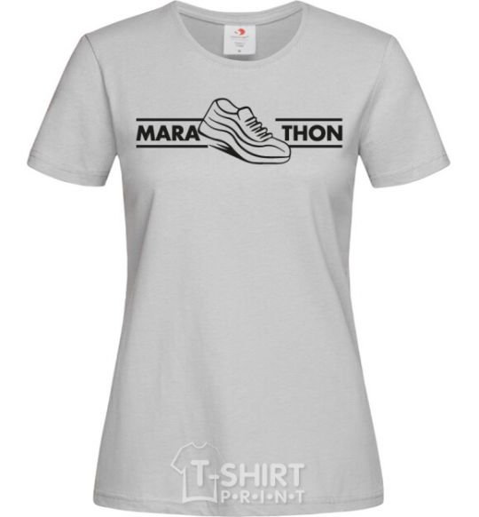 Women's T-shirt Marathon grey фото