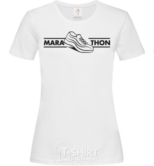 Women's T-shirt Marathon White фото