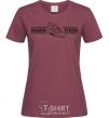 Women's T-shirt Marathon burgundy фото