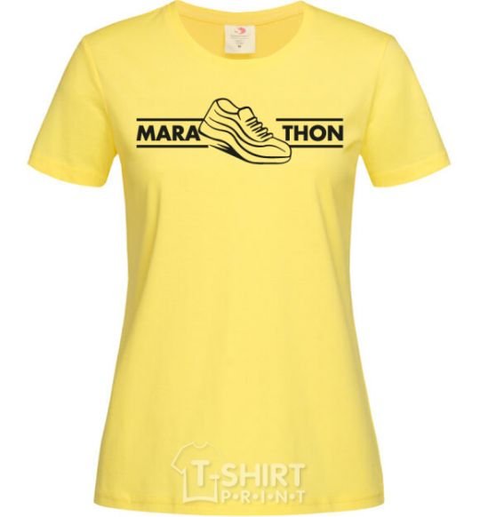 Women's T-shirt Marathon cornsilk фото