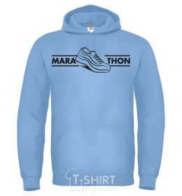 Men`s hoodie Marathon sky-blue фото