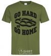 Men's T-Shirt Go hard or go home brass knuckles millennial-khaki фото