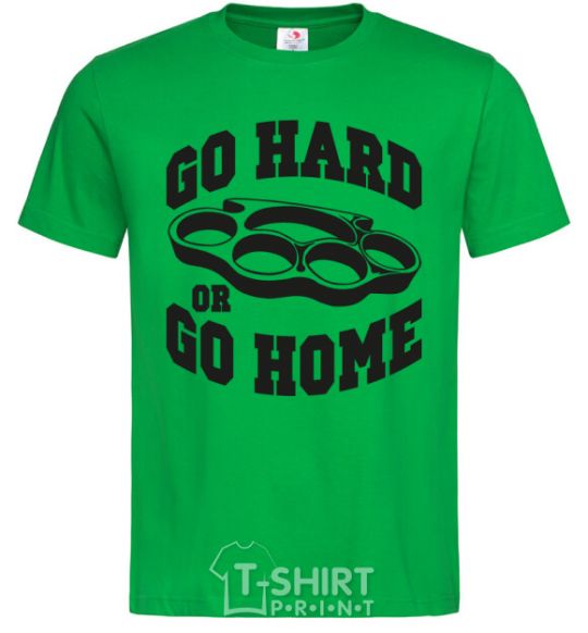 Men's T-Shirt Go hard or go home brass knuckles kelly-green фото