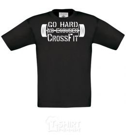 Kids T-shirt Go hard no excuses black фото