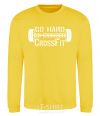 Sweatshirt Go hard no excuses yellow фото