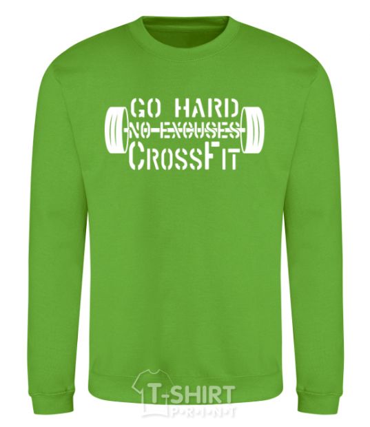 Sweatshirt Go hard no excuses orchid-green фото