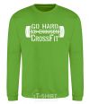 Sweatshirt Go hard no excuses orchid-green фото