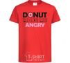 Детская футболка Donut make me angry Красный фото
