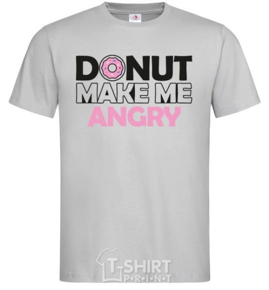 Men's T-Shirt Donut make me angry grey фото