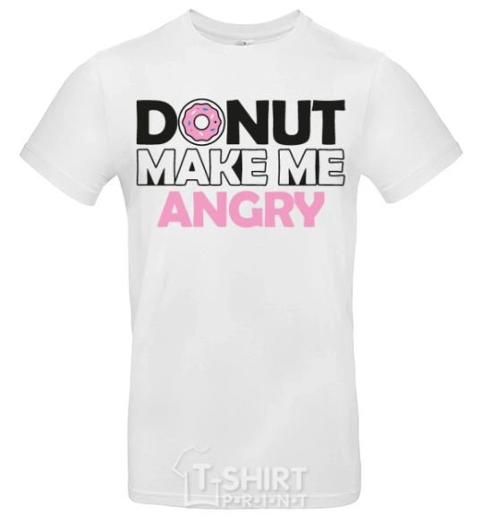 Men's T-Shirt Donut make me angry White фото