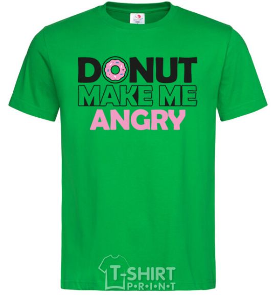 Men's T-Shirt Donut make me angry kelly-green фото
