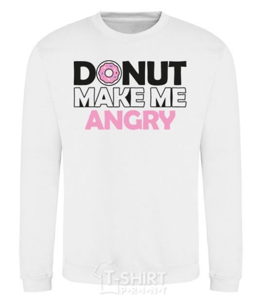 Sweatshirt Donut make me angry White фото