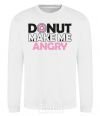 Свитшот Donut make me angry Белый фото