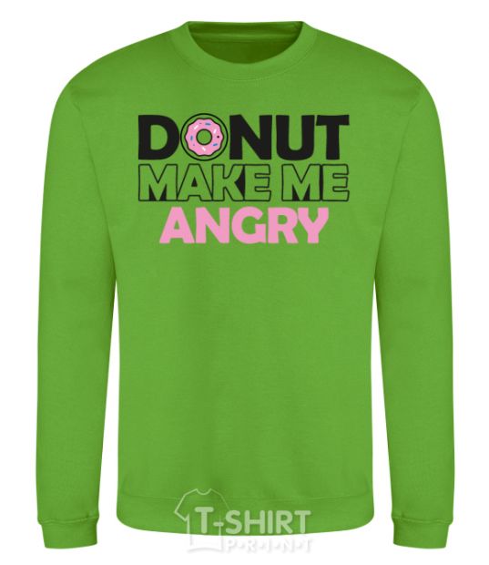 Sweatshirt Donut make me angry orchid-green фото