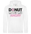 Men`s hoodie Donut make me angry White фото