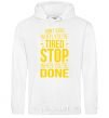 Men`s hoodie Stop when you're done White фото