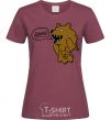 Women's T-shirt Cheeky burgundy фото