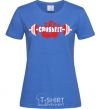 Women's T-shirt Crossfit hand royal-blue фото