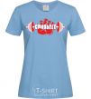 Women's T-shirt Crossfit hand sky-blue фото