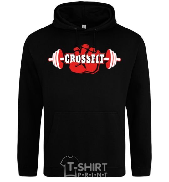 Мужская толстовка (худи) Crossfit hand Черный фото