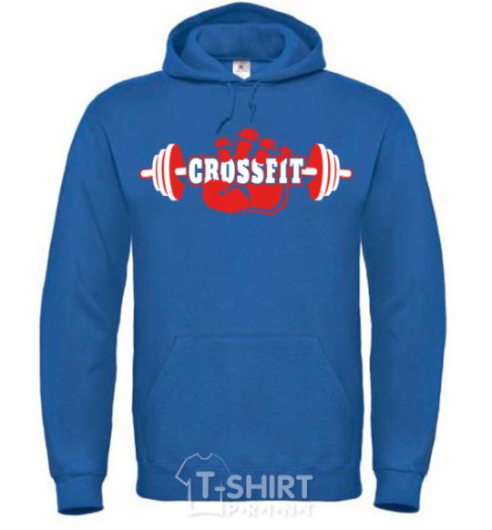 Men`s hoodie Crossfit hand royal фото