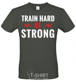 Men's T-Shirt Train hard be strong millennial-khaki фото