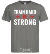 Мужская футболка Train hard be strong Графит фото