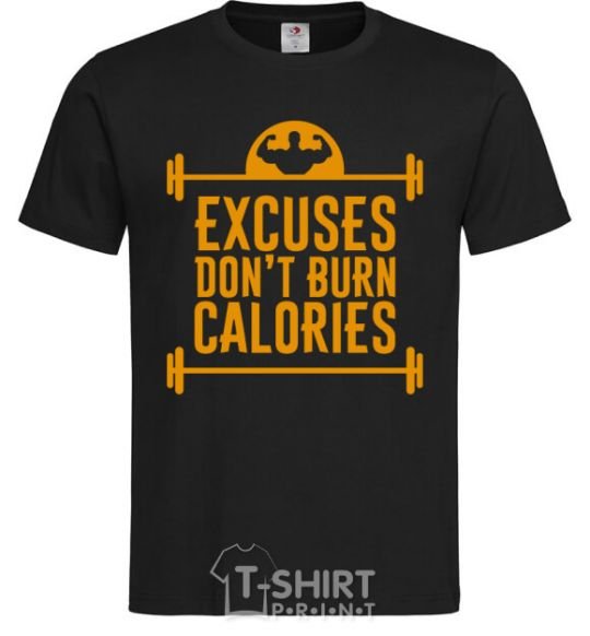Men's T-Shirt Exuses don't burn calories black фото