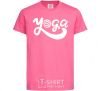 Kids T-shirt Yoga lettering heliconia фото