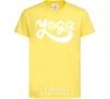 Kids T-shirt Yoga lettering cornsilk фото