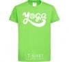 Kids T-shirt Yoga lettering orchid-green фото