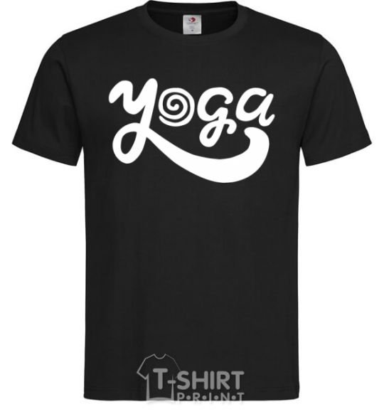 Мужская футболка Yoga lettering Черный фото