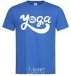 Men's T-Shirt Yoga lettering royal-blue фото